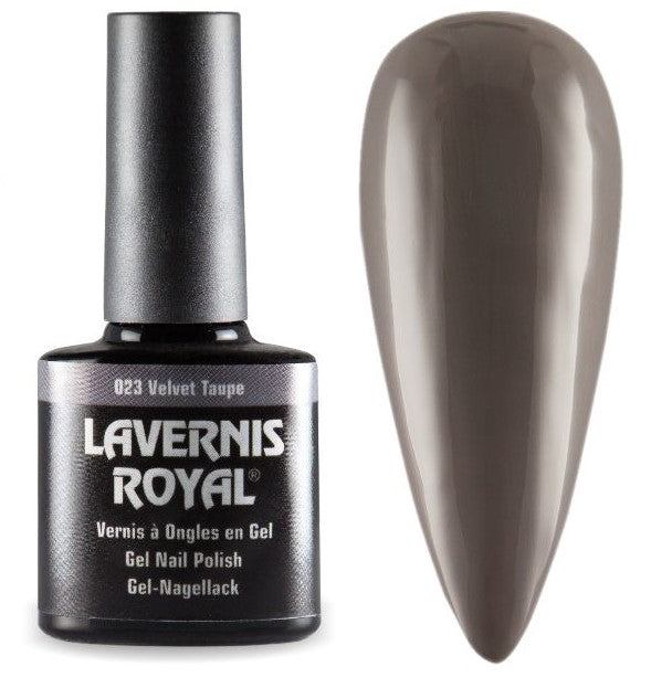 LAVERNIS ROYAL GEL NAGELLACK - 023 VELVET TAUPE Gellack Shellack UV-Nagellack UV Gel Polish Vernis a Ongles en Gel Soakoff Soak-Off UV Gellack taupe grau