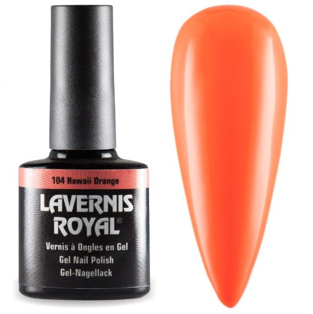 LAVERNIS ROYAL GEL NAGELLACK - 104 HAWAII ORANGE Gellack Shellack UV-Nagellack UV Gel Polish Vernis a Ongles en Gel Soakoff Soak-Off UV Gellack grelles pink orange