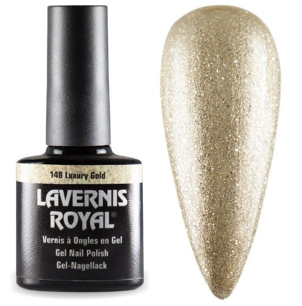 LAVERNIS ROYAL GEL NAGELLACK - 148 LUXURY GOLD Gellack Shellack UV-Nagellack UV Gel Polish Vernis a Ongles en Gel Soakoff Soak-Off UV Gellack champagner gold
