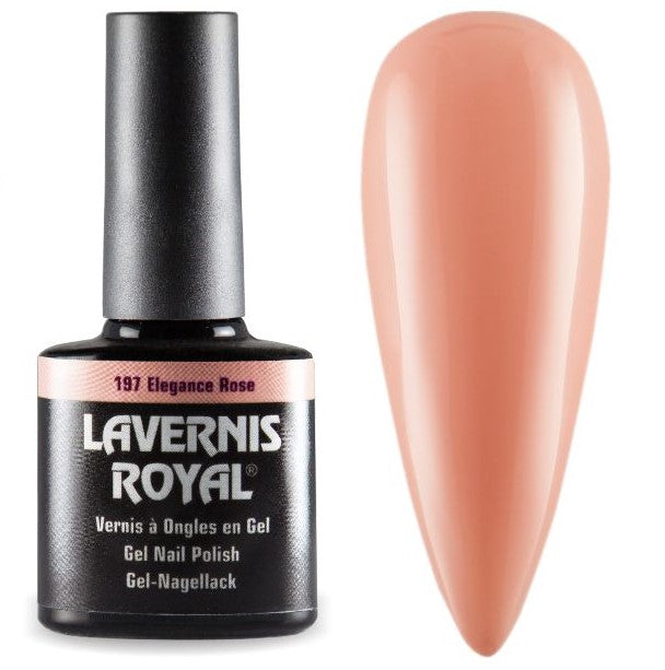 LAVERNIS ROYAL GEL NAGELLACK - 197 ELEGANCE ROSE Gellack Shellack UV-Nagellack UV Gel Polish Vernis a Ongles en Gel Soakoff Soak-Off UV Gellack nude rosa rose