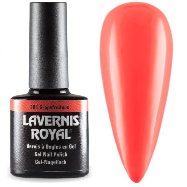 LAVERNIS ROYAL GEL NAGELLACK - 201 GRAPEFRUITOUS Gellack Shellack UV-Nagellack UV Gel Polish Vernis a Ongles en Gel Soakoff Soak-Off UV Gellack grapefruit rot red rouge