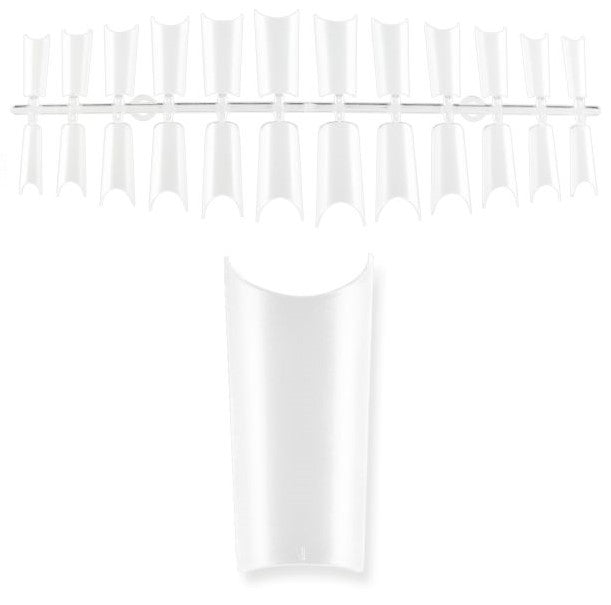 500 Profi Tips NEW TUBE SHAPED CLEAR Tunnel, Tips, Pinch, Pinch Tips, Pinch-Tips, Tunnel-Tips, New-Tube, New, Tube, klar, transparent, Tip, clear, Drama, Smile, elegant, eleganter,