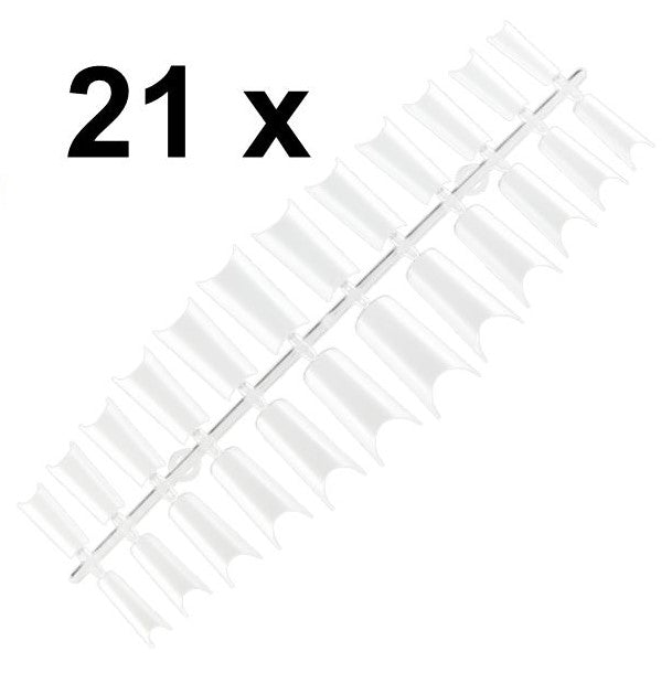 500 Profi Tips NEW TUBE - SHAPED CLEAR - Der Trend Tunnel-Tip - NAILFUN