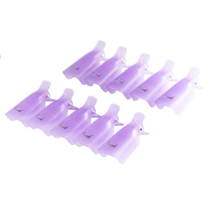 NAILFUN 10 Remover Clips aus Kunststoff zum entfernen von Gellack Soak-off shellack Nagellack Klammern Kappen Wrap nailfunshop