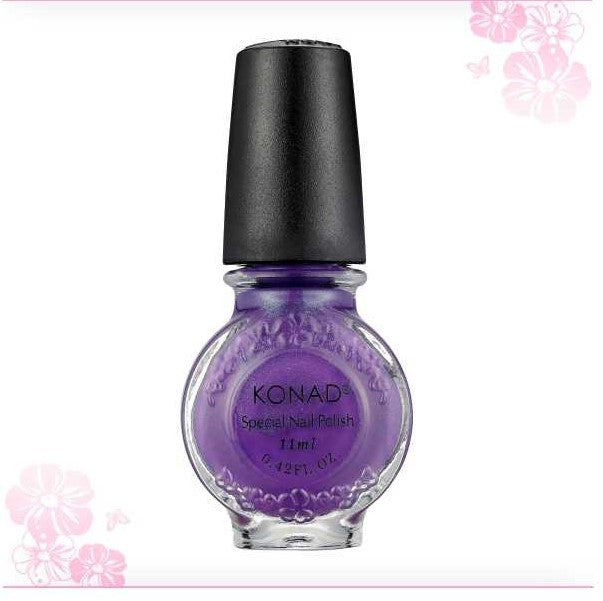 Konad Stampinglack Lack Nail Polish Large Nail violet pearl lila purple pearly 11ml S18 530644