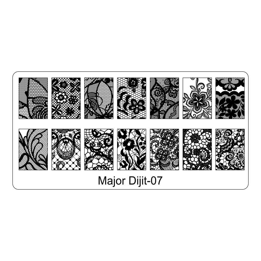Stamping Schablone Major Dijit 07 MD07 MD-7 MD 07 Fullcover Motive Major Digit NAILFUN nailfunshop