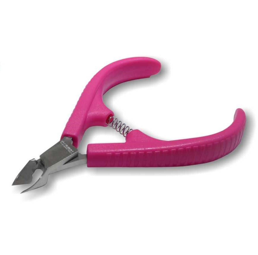 Nagelhautzange Edelstahl - Griff Pink - Maniküre-Zange - Schnittlänge ca. 9mm