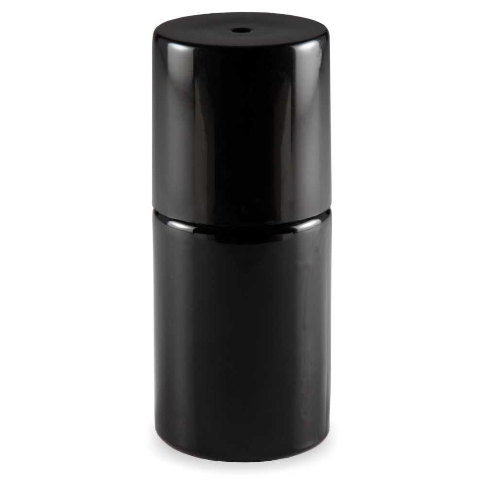Nagellackflasche leer 15ml schwarz (NF-12) mit Deckel schwarz und Pinsel NAILFUN nailfunshop Leerflasche Glas 15 ml Fläschchen