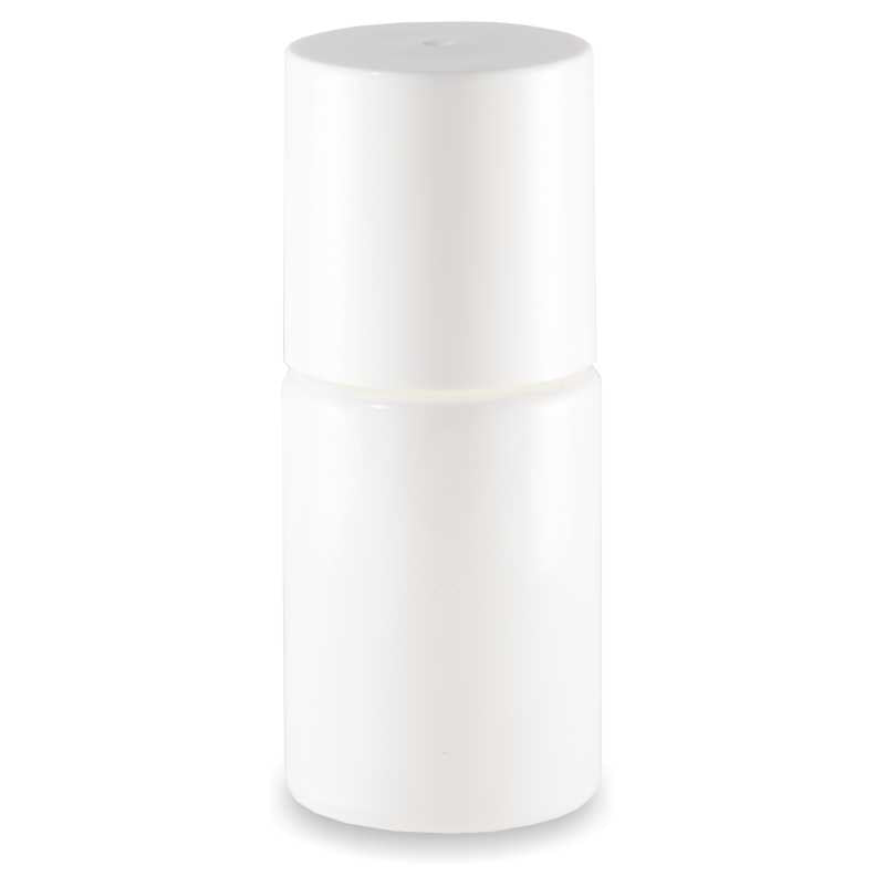 Nagellackflasche leer 15ml weiss (NF-14) mit Deckel weiss und Pinsel NAILFUN nailfunshop NPB Cylinder regular 15ml / coat white / 13/415