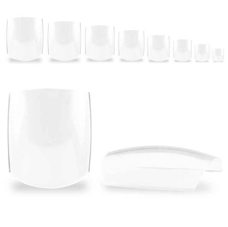 120 Fullsize Zehennägel (Tips) klar transparent mit Aufbewahrungsbox - NAILFUN