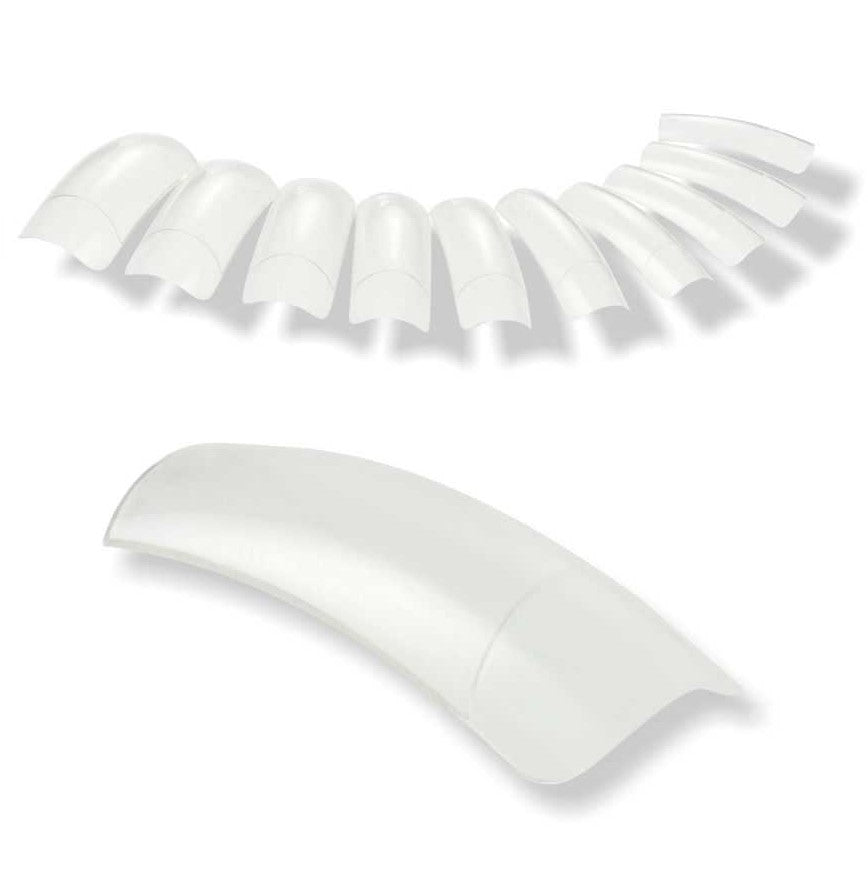 100 SQUARE Tips transparent ABS mit Anklebefläche in Tipbox - NAILFUN