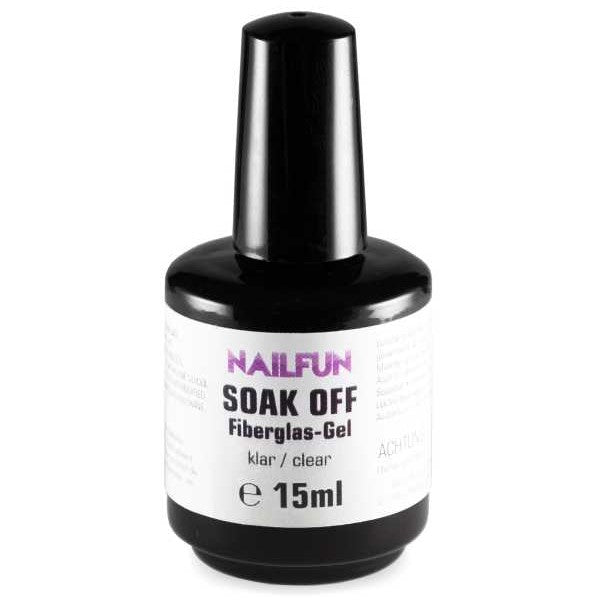 NAILFUN SOAK-OFF Fiberglas Gel klar 15ml - UV + LED nailfunshop soak off gel ablösbares uv-gel led-gel