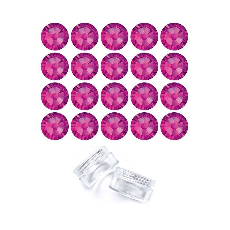 20 Swarovski Strass-Steine SS5 Fuchsia Ø 1,8mm - Non Hotfix im Nailart-Döschen